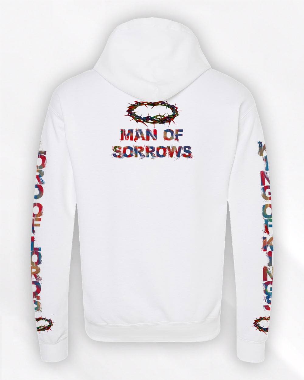 Man of Sorrows White Hooded Sweatshirt